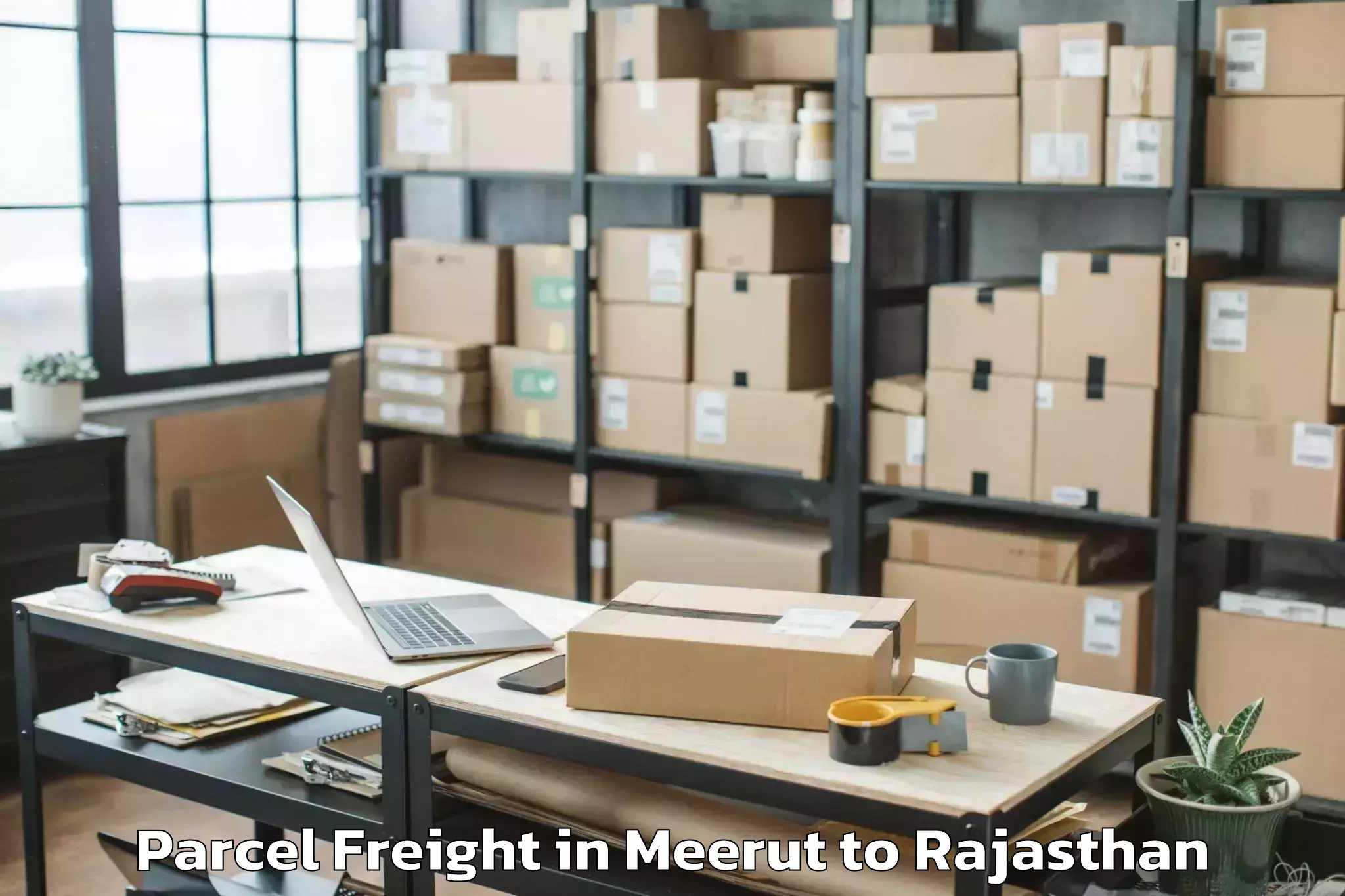 Book Your Meerut to Nawalgarh Parcel Freight Today